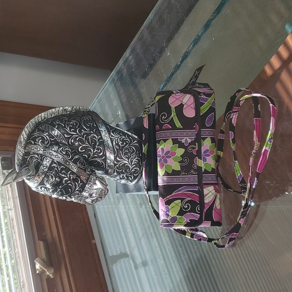Vera Bradley Trifold Wallet with Strap- Crossbody